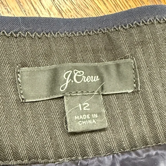 B25 J. Crew Women 12 Midnight Blue Wide-Leg Trousers Office Business Prep - Picture 2 of 6